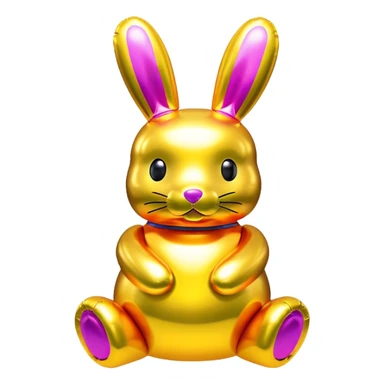   jeff koons style inflatable SPAM bunny sculpture  sticker