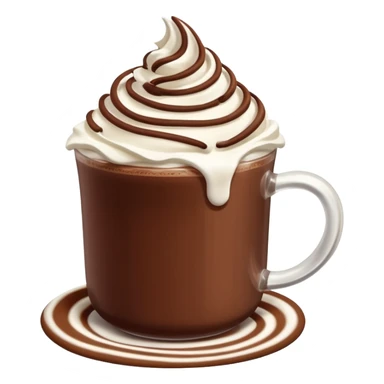 Make a hot chocolate with whipped cream sticker