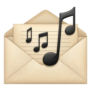 Mail with music note sticker