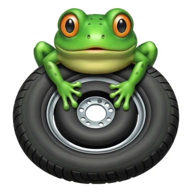 Frog Has Tire Body sticker
