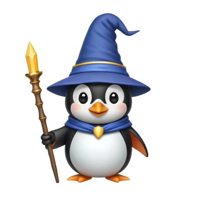penguin wizard emoji sticker