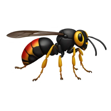 German black red yellow Wasp sticker