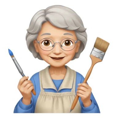Grandma is painting 🖼️🎨👵🏻  sticker