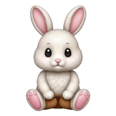 Cute bunny teddy sticker
