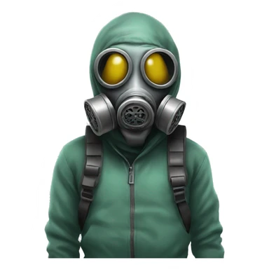 smiley with gasmask sticker