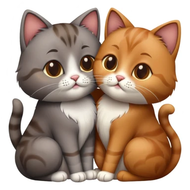 Gay cat kissing/slurping the lips of another gay cat  sticker