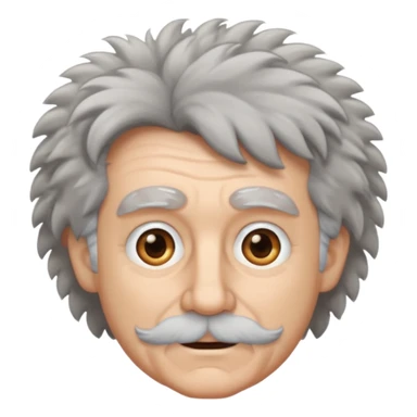 grandpa with furry hair sticker