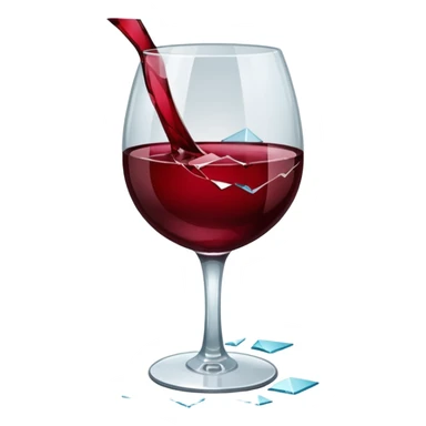spilled wine glass sticker