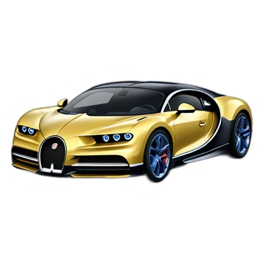 3d picture of buggati chiron sticker