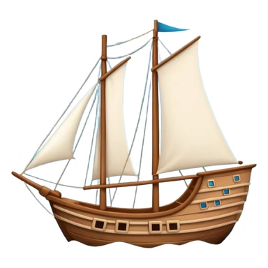 ship in cartoon  sticker