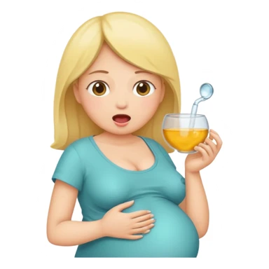 Pregnant women swallowing people sticker