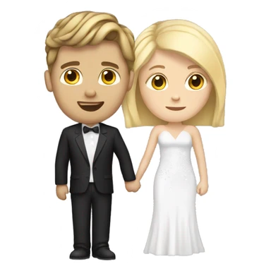 White people Prom date sticker