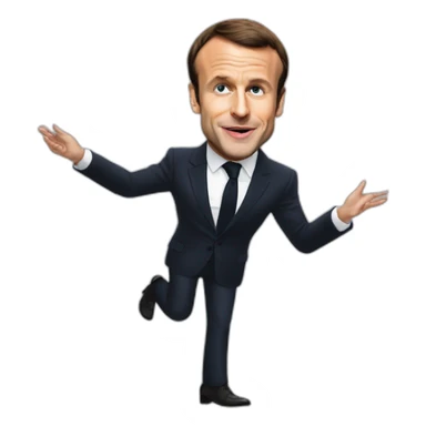 Emmanuel macron kick ellon musk sticker
