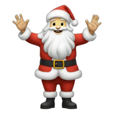 Full height Actively gesturing with hands pale skin Santa Claus sticker