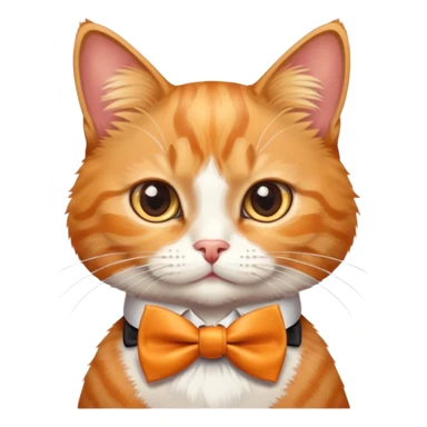 cat wearing a bow tie sticker