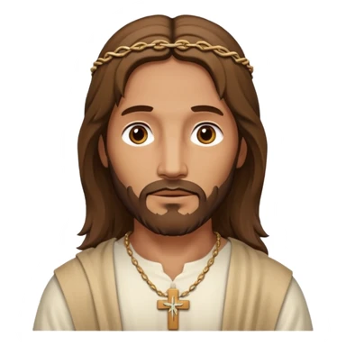 Jésus avec un collier avec une croix sticker