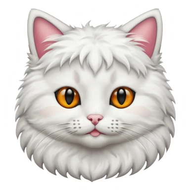 cat white with black spot sticker