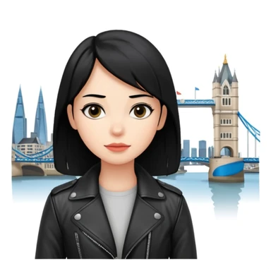 quelqu'un qui admire la vue depuis un point panoramique avec une ville avec des gratte ciel et Tower Bridge en contrebas. la personne est en hauteur et admire la vue depuis en haut
 sticker