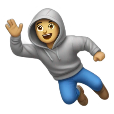 une personne qui saute par la fenêtre sticker