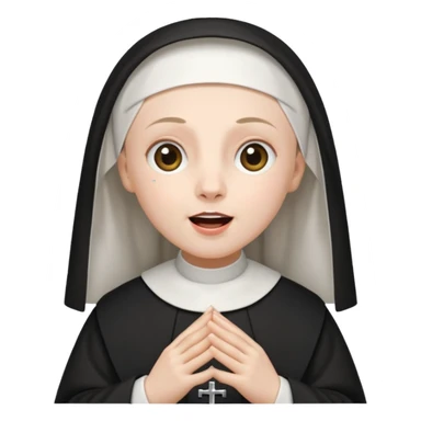 Nun singing sticker