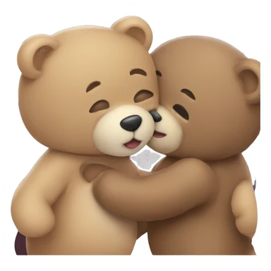 teddy bear kissing another teddy bear sticker