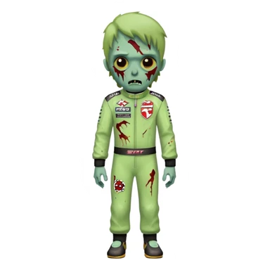 zombie formla 1 racer sticker
