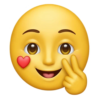 Kissing face with a peace sign sticker