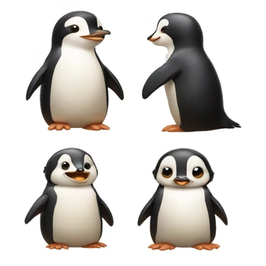 Penguin otter sticker