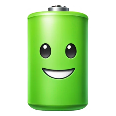 Smiling Green battery  sticker