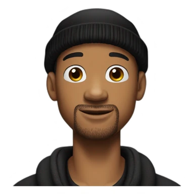 will smith with black beanies sticker