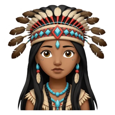 Native American girl sticker