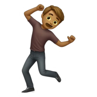 Homme qui fait un dab sticker