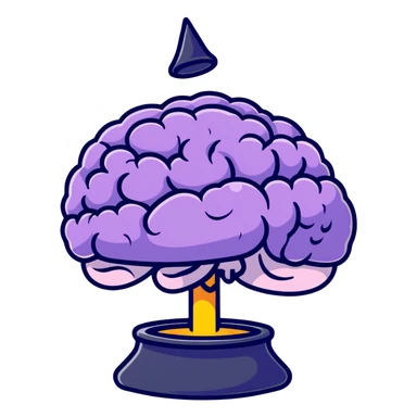 wizard's brain with magical aura sticker