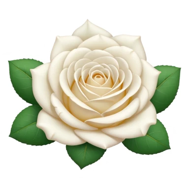white rose, without green leaves, just flower sticker