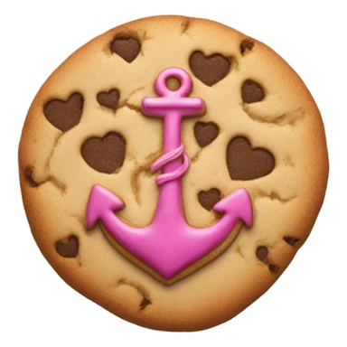 cookie heart with anchor sticker