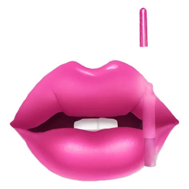 pink lipgloss sticker