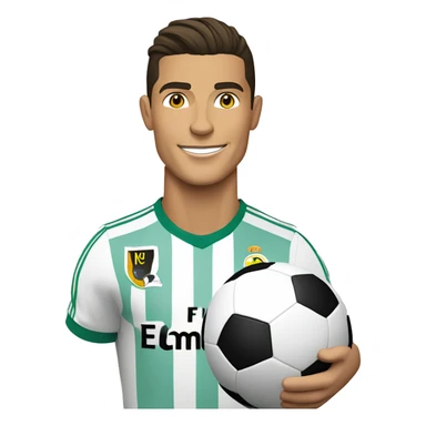 Cristiano Ronaldo avec un ballon de football  sticker