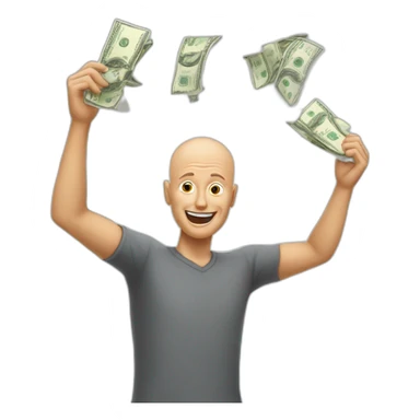 swedish-man-with-no-hair-throwing-dollars-in-the-air-like-he-just-don't-care sticker