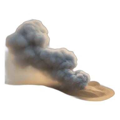 smoke erupting from sand dunes sticker