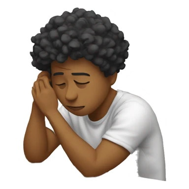 Stressed sad student while studying for an exam sticker