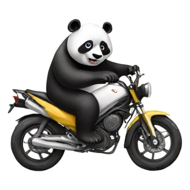 Panda on a bike sticker