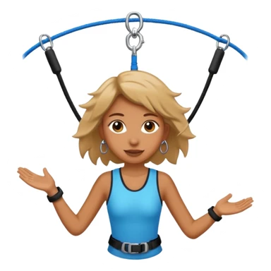 bungee jumping face with earrings sticker