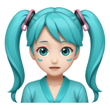 Hatsune Miku  embarrassed twintail sticker