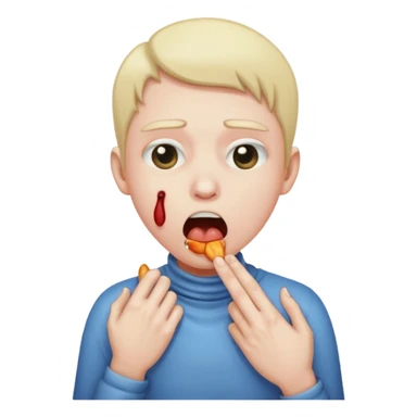 Person choking themselves out, no mouth open  sticker