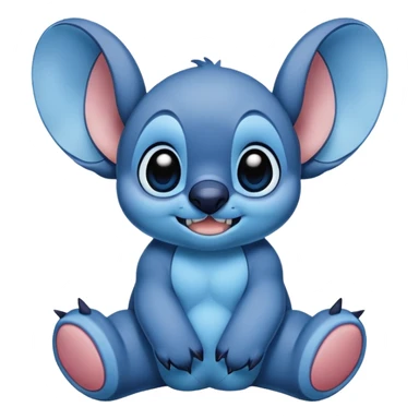 Stitch from Lilo and Stitch, blue alien with big ears sticker