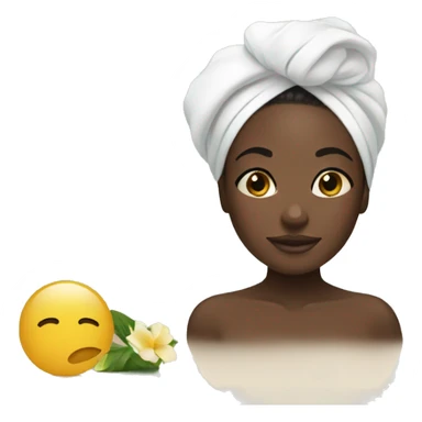 black girl on spa day sticker
