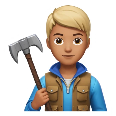 Fortnite skin holding pickaxe  sticker