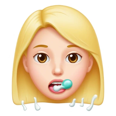 Face with chewing gum  sticker