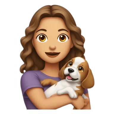Femme enceinte sur un chien sticker