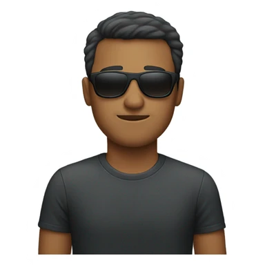 Tshirt person wearing sunglasses sticker